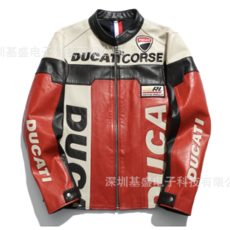 Customized Vegan Motorcycle Leather Jacket Embroidery Biker Jacket Manufacturer