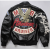 Customized Men's  Genuine Leather Jacket Loose  Eagle Embroidery Sheepskin Leather Aviator Jacket
