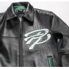 OEM Men's  Flight Leather Jacket Genuine Leather Embroidery Sheepskin Leather Bomber Jacket
