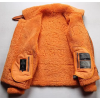 OEM Men Australia Shearling USA Size Quality Warm Winter Coat Sheepskin Flight Aviator Leather Jacket Manufacture