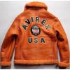 OEM Men Australia Shearling USA Size Quality Warm Winter Coat Sheepskin Flight Aviator Leather Jacket Manufacture