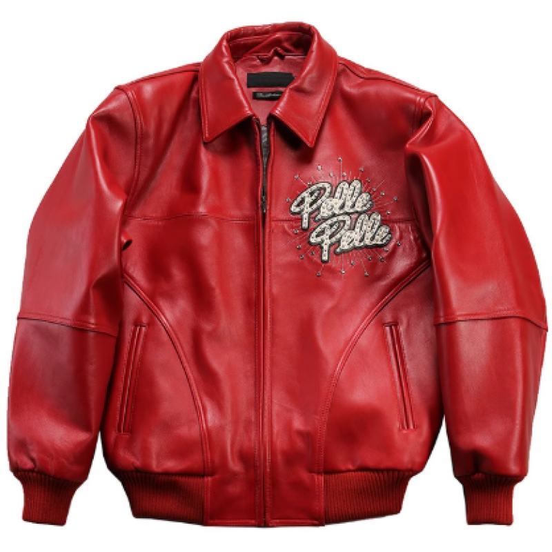 Custom Men's Genuine Leather Bomber Jacket High Street Sheepskin Leather Aviator Jacket Manufacture