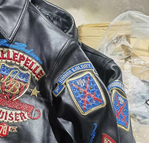 OEM Men's Real Leather Jacket  Sheepskin Leather Aviator Jacket Manufacture