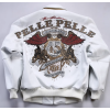 Custom Men's Genuine Leather Bomber Jacket Letterman Sheepskin Leather Varisity Jacket Manufacture