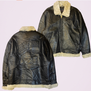 New Arrival Men's Leather Shearing Jacket B3 Vintage Genuine Aviator Flight Leather Jacket Custom