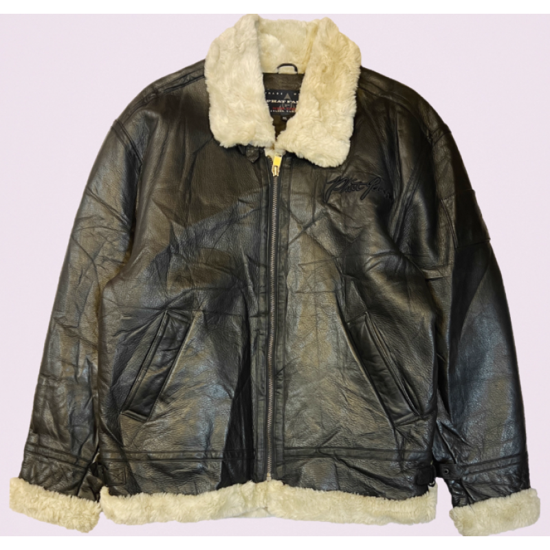 New Arrival Men's Leather Shearing Jacket B3 Vintage Genuine Aviator Flight Leather Jacket Custom