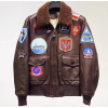 Lofty Aspirations Men's Leather Shearing Jacket G1 Vintage Genuine Aviator Flight Leather Jacket Custom