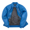 Custom Solid Graphic Design Embroidered Leather Bomber Jacket  Lambskin Leather Jacket Manufacturer