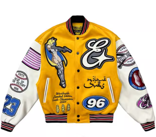 Custom Fashion Streetwear Letterman Varsity Jackets Embroidery Patches Baseball Bomber Jacket Manufacturer