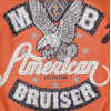 OEM Manufacturer Men's Lambskin Leather Varsity Jackets Embroidery Street Wear with Patchwork