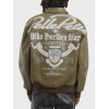 Custom Fall Men's Lambskin Leather Aviator Jackets OEM Embroidery Bomber Varsity Jacket Manufacturer