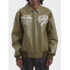 Custom Fall Men's Lambskin Leather Aviator Jackets OEM Embroidery Bomber Varsity Jacket Manufacturer