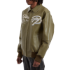 Custom Fall Men's Lambskin Leather Aviator Jackets OEM Embroidery Bomber Varsity Jacket Manufacturer