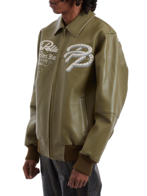 Custom Fall Men's Lambskin Leather Aviator Jackets OEM Embroidery Bomber Varsity Jacket Manufacturer
