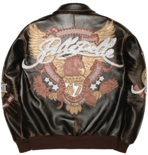 OEM Oversized Lambskin Leather Applique Custom Eagle Graphic Aviator Varsity Jacket For Men