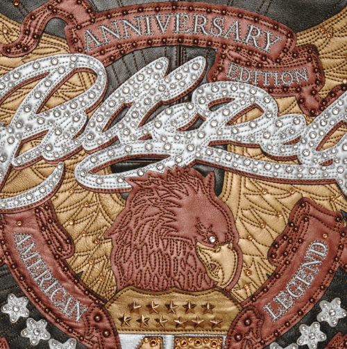 OEM Oversized Lambskin Leather Applique Custom Eagle Graphic Aviator Varsity Jacket For Men