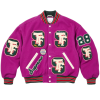 OEM Men's Lambskin Letterman Jackets Custom Embroidery Varsity Aviator Jacket Manufacturer