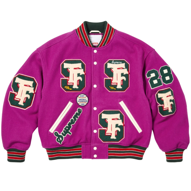 OEM Men's Lambskin Letterman Jackets Custom Embroidery Varsity Aviator Jacket Manufacturer