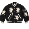 OEM Men's Lambskin Letterman Jackets Custom Embroidery Varsity Aviator Jacket Manufacturer
