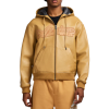 Custom Men's High Street Solid Embroidery Script Nappa Leather Hoodies OEM Manufacture