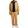 Custom Men's High Street Solid Embroidery Script Nappa Leather Hoodies OEM Manufacture