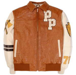 Custom Men's Genuine Leather Bomber Jacket OEM Leather Varsity Jacket Manufacture