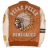 Custom Men's Genuine Leather Bomber Jacket OEM Leather Varsity Jacket Manufacture