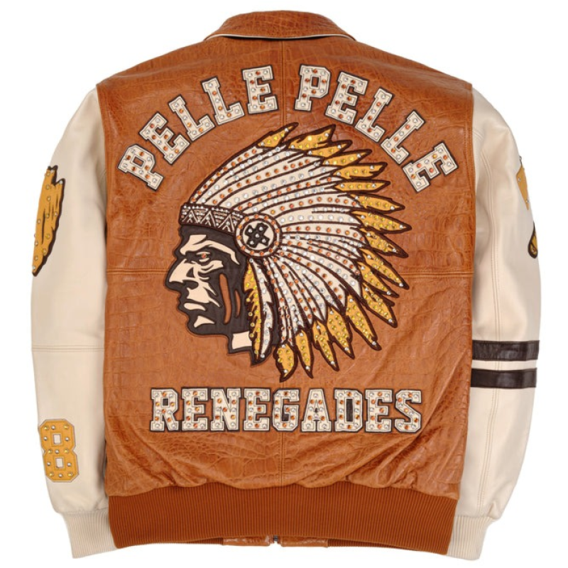 Custom Men's Genuine Leather Bomber Jacket OEM Leather Varsity Jacket Manufacture