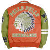 Custom Men's Genuine Leather Bomber Jacket OEM Leather Varsity Jacket Manufacture