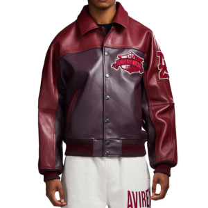 Custom Men's Lambskin Leather Aviator Jackets OEM Embroidery Varsity Bomber Jacket Manufacturer