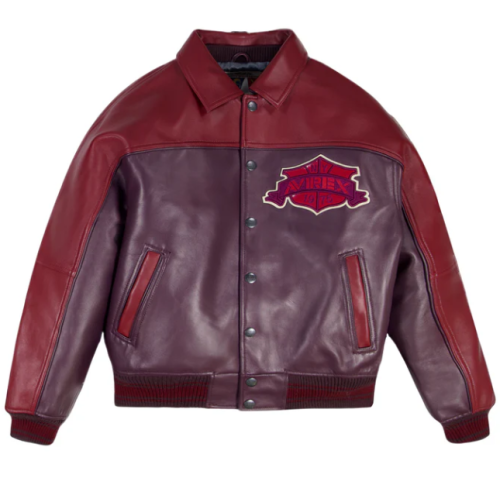 Custom Men's Lambskin Leather Aviator Jackets OEM Embroidery Varsity Bomber Jacket Manufacturer