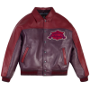Custom Men's Lambskin Leather Aviator Jackets OEM Embroidery Varsity Bomber Jacket Manufacturer