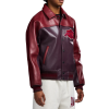 Custom Men's Lambskin Leather Aviator Jackets OEM Embroidery Varsity Bomber Jacket Manufacturer