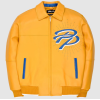 Custom Men's Lambskin Leather Varsity Jacket OEM Bomber Jacket Manufacture