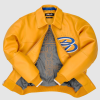 Custom Men's Lambskin Leather Varsity Jacket OEM Bomber Jacket Manufacture