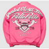 Custom High Street Men's Genuine Leather Varsity Jacket OEM Lambskin Bomber Jacket Manufacture