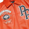 Custom Pelle Pelle Lambskin Leather Jacket Men OEM Embroidery Rhinestones Patches Varsity Jacket
