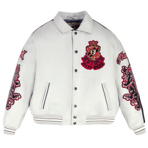 Custom 2 Tone Goth Leather Jacket OEM AVIREX Style Men's Varsity Leather Bomber Aviator Jacket