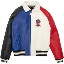 Custom Men's Lambskin Leather Jackets OEM AVIREX Style Aviator Varsity Jacket Manufacturer