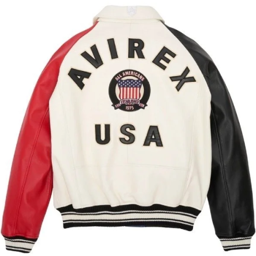Custom Men's Lambskin Leather Jackets OEM AVIREX Style Aviator Varsity Jacket Manufacturer