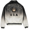 Custom USA Size Gradient Color Lambskin aviator Bomber Jacket  OEM Men's Leather Varsity Jacket Manufacturer