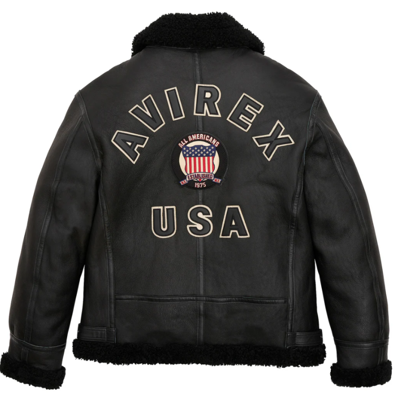 Custom Made Winter B3 Bomber Merino Shearling Leather Jackets OEM USA Size Lambskin Leather Icon Jacket