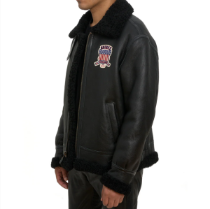 Custom Made Winter B3 Bomber Merino Shearling Leather Jackets OEM USA Size Lambskin Leather Icon Jacket