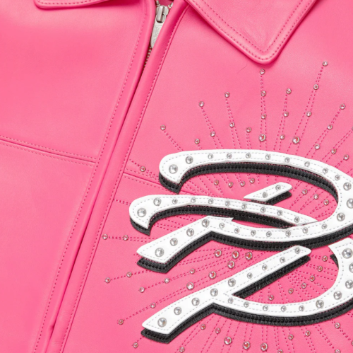 Customized High Quality Lambskin Jackets Men Wholesale Custom Rhinestone Crystal Pearl Embroidery Patchwors Men's Leather Jacket