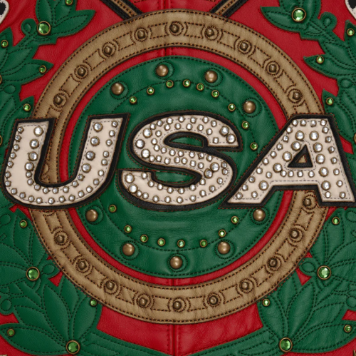 Customize Merry Christmas Style Men's Genuine Leather Bomber Jacket OEM Lambskin Varsity Aviator jacket Manufacturer