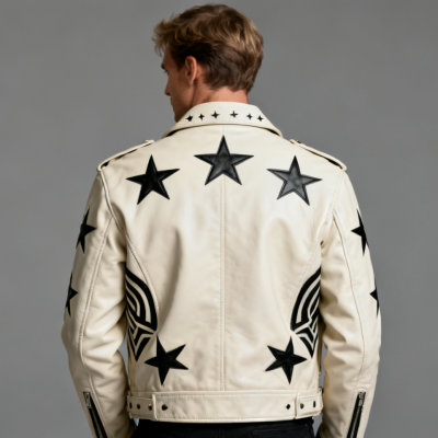 OEM Your Own Icon Men's Genuine Leather Jackets OEM Various Embroidered Rhinestone Rivets Design Motor Biker Leather Jacket Customize manufacturer