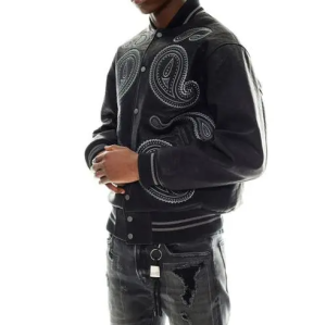 OEM Your Own Design Logo Embroidery Letterman Jacket Customize Vegan Leather Varsity Jacket Manufacturer