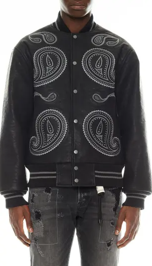 OEM Your Own Design Logo Embroidery Letterman Jacket Customize Vegan Leather Varsity Jacket Manufacturer