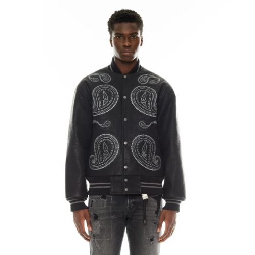 OEM Your Own Design Logo Embroidery Letterman Jacket Customize Vegan Leather Varsity Jacket Manufacturer