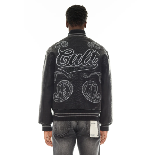 OEM Your Own Design Logo Embroidery Letterman Jacket Customize Vegan Leather Varsity Jacket Manufacturer